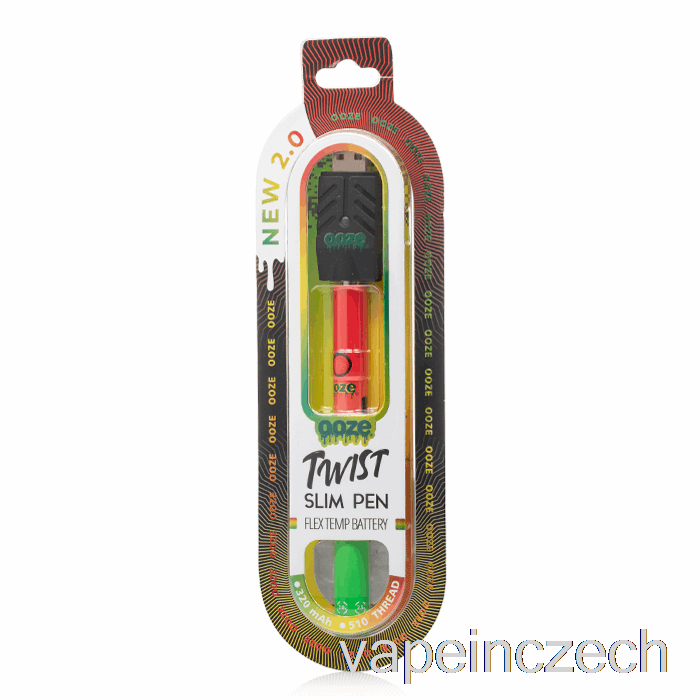 Ooze Slim Twist Pen 2.0 Flex Temp Baterie Rasta Vape Bez Nikotinu